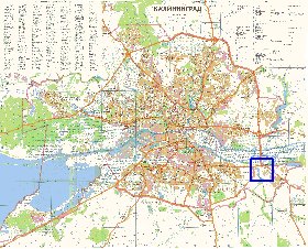 mapa de Kaliningrado