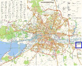 mapa de Kaliningrado