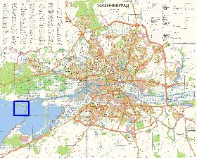 mapa de Kaliningrado