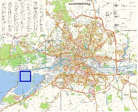 mapa de Kaliningrado