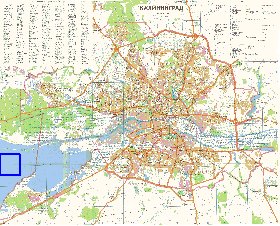 mapa de Kaliningrado