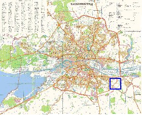 mapa de Kaliningrado