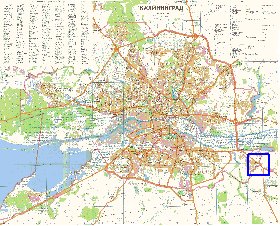 mapa de Kaliningrado