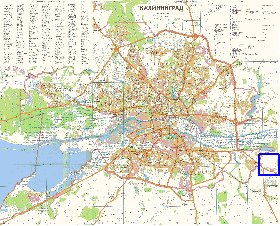 mapa de Kaliningrado