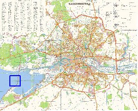 mapa de Kaliningrado