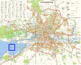 mapa de Kaliningrado