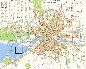 mapa de Kaliningrado