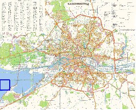 mapa de Kaliningrado