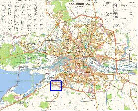 mapa de Kaliningrado