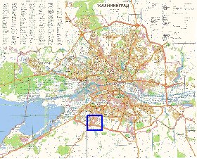 mapa de Kaliningrado