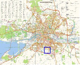 mapa de Kaliningrado