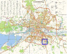 mapa de Kaliningrado