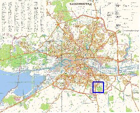 mapa de Kaliningrado