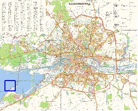 mapa de Kaliningrado