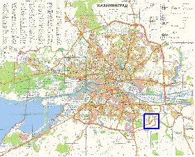 mapa de Kaliningrado