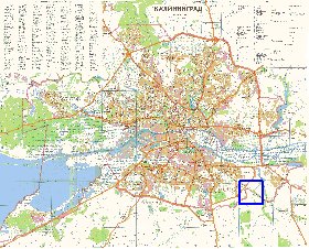 mapa de Kaliningrado