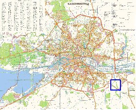 mapa de Kaliningrado