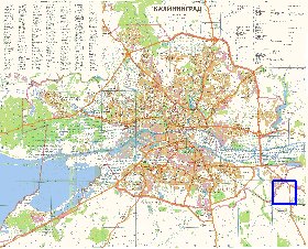 mapa de Kaliningrado