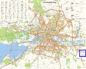 mapa de Kaliningrado