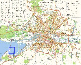 mapa de Kaliningrado