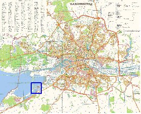 mapa de Kaliningrado