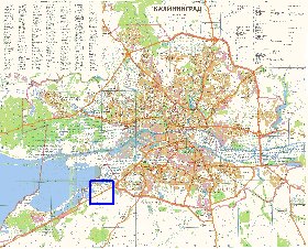 mapa de Kaliningrado