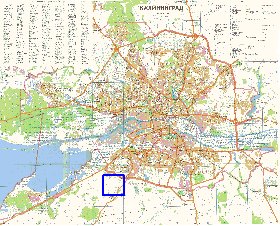 mapa de Kaliningrado