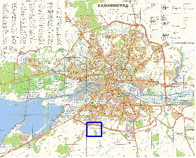 mapa de Kaliningrado