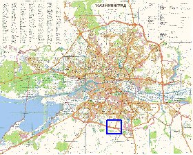 mapa de Kaliningrado