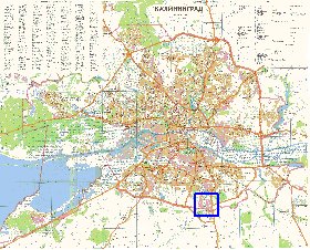 mapa de Kaliningrado