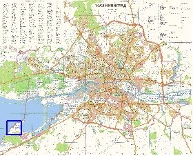 mapa de Kaliningrado