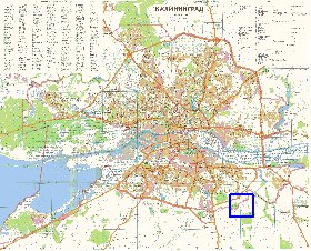 mapa de Kaliningrado