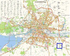 mapa de Kaliningrado