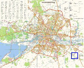 mapa de Kaliningrado