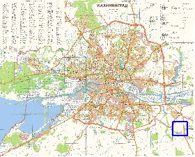 mapa de Kaliningrado