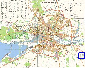 mapa de Kaliningrado