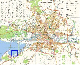 mapa de Kaliningrado