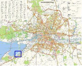 mapa de Kaliningrado