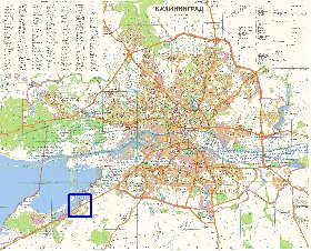 mapa de Kaliningrado