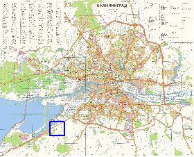 mapa de Kaliningrado