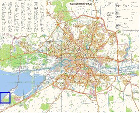 mapa de Kaliningrado