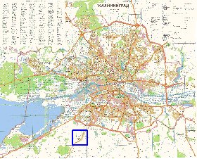 mapa de Kaliningrado