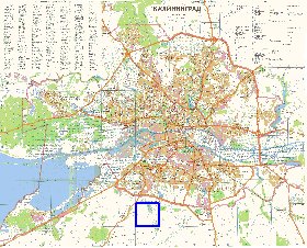 mapa de Kaliningrado