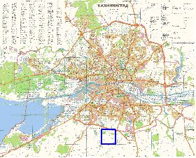 mapa de Kaliningrado