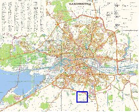 mapa de Kaliningrado