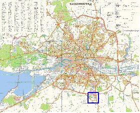 mapa de Kaliningrado