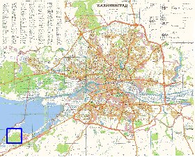 mapa de Kaliningrado