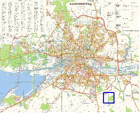 mapa de Kaliningrado