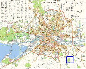 mapa de Kaliningrado