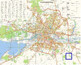 mapa de Kaliningrado